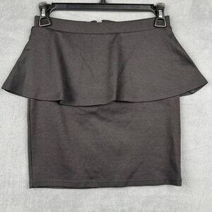 Bershka Black Peplum Pencil Skirt Women's Size S